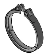 Heavy Duty V-Clamp for Iveco, Ø=127 / L=25, INOX