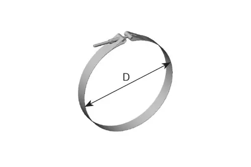 155.0Mm SILENCIEUX SANGLE S/S
