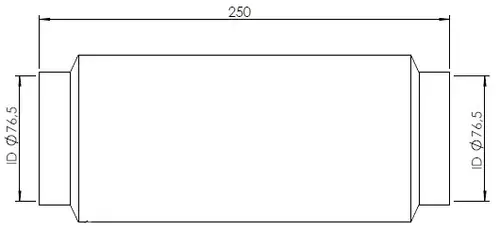 Bellow, ID=76.5  L=250, SS