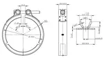 Heavy Duty V-Clamp for Scania, Ø=101.6 / L=25, INOX