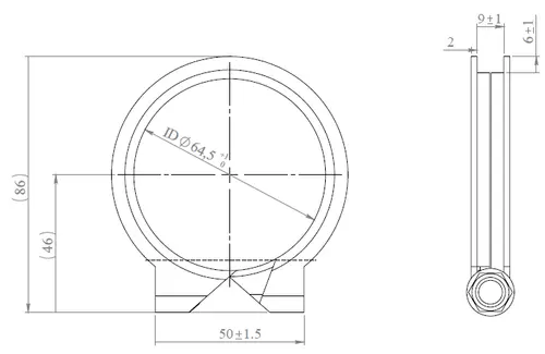 Truck Make Clamp for Mercedes, Ø=61-64 mm, ALU
