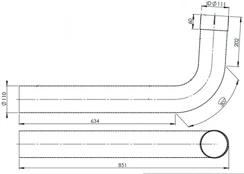 Exhaust Pipe for MAN
