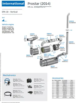 International Prostar ISX EPA10 - Vertical
