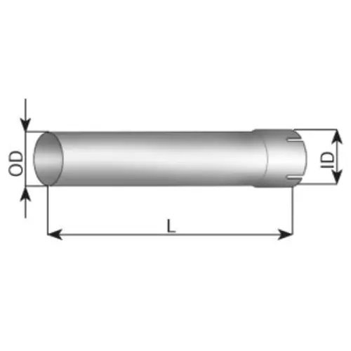 Extension Pipe, OD/ID=60/60.5 / L=1000, ALU