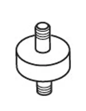 Rubber Mounting, M10 X 45mm OD X 25mm Bobbin