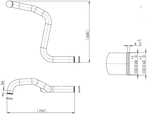 Water Coolant Pipe for MAN