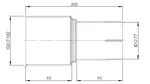 Pipe Adaptor, ID/OD=77/102 L= 200, ALU