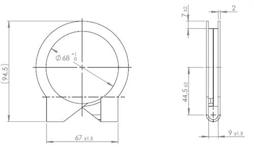 Truck Make Clamp for Mercedes, Ø=65-67 mm, ALU