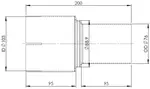 Pipe Adaptor, ID/OD=103/76 L= 200, ALU