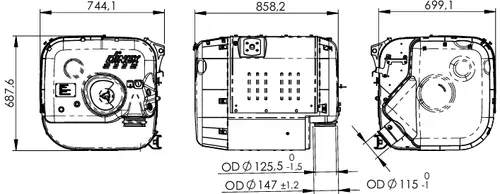 Silencer housing for Iveco (without DPF)