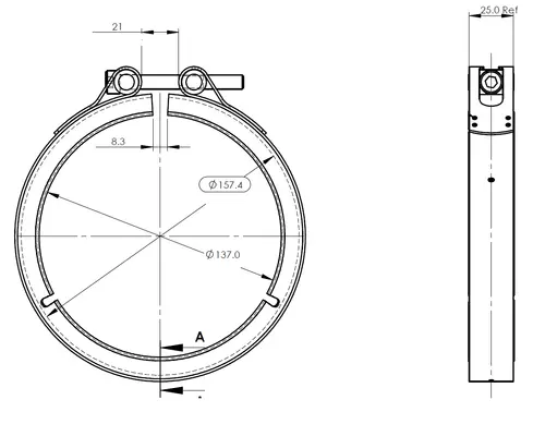 Exhaust Clamp for Detroit Diesel