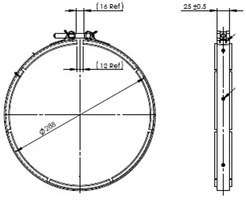 Exhaust Clamp for Detroit Diesel
