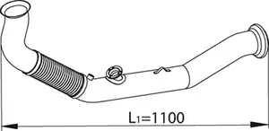 Exhaust Pipe w. Flex, D3S for Renault