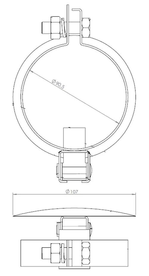 Rain Cap, Ø=90, ZINC