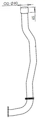 Pipe for Mercedes, E-line