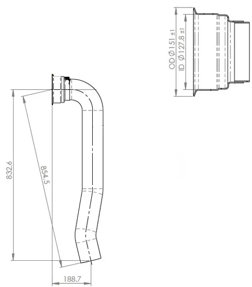 Exhaust Pipe for Freightliner