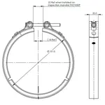 Heavy Duty V-COLLIER pour DAF style,  dia.=127 / L=20 mm, INOX
